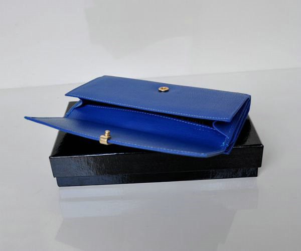 YSL Y line flap wallet 241175 blue